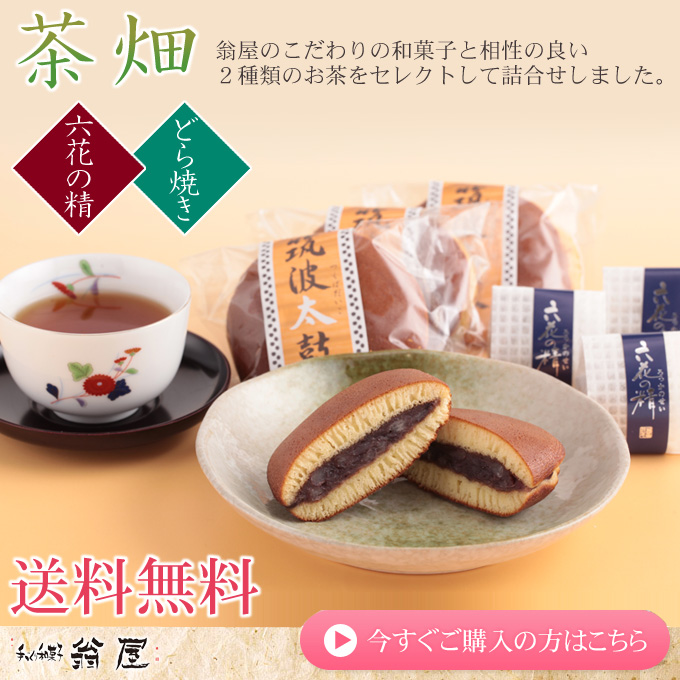 送料無料・お茶と和菓子の詰合せ　茶畑