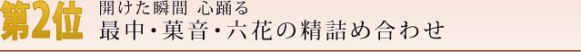 第2位　風呂敷包みの特別贈答品　最中・菓音・六花の精詰め合わせ