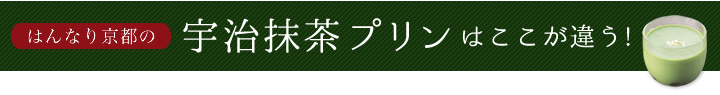 宇治抹茶プリンはここが違う!